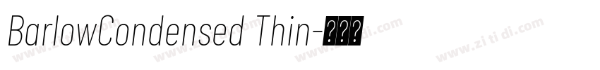BarlowCondensed Thin字体转换